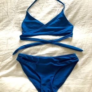 Zaful Wrap Bikini - Blue (S)